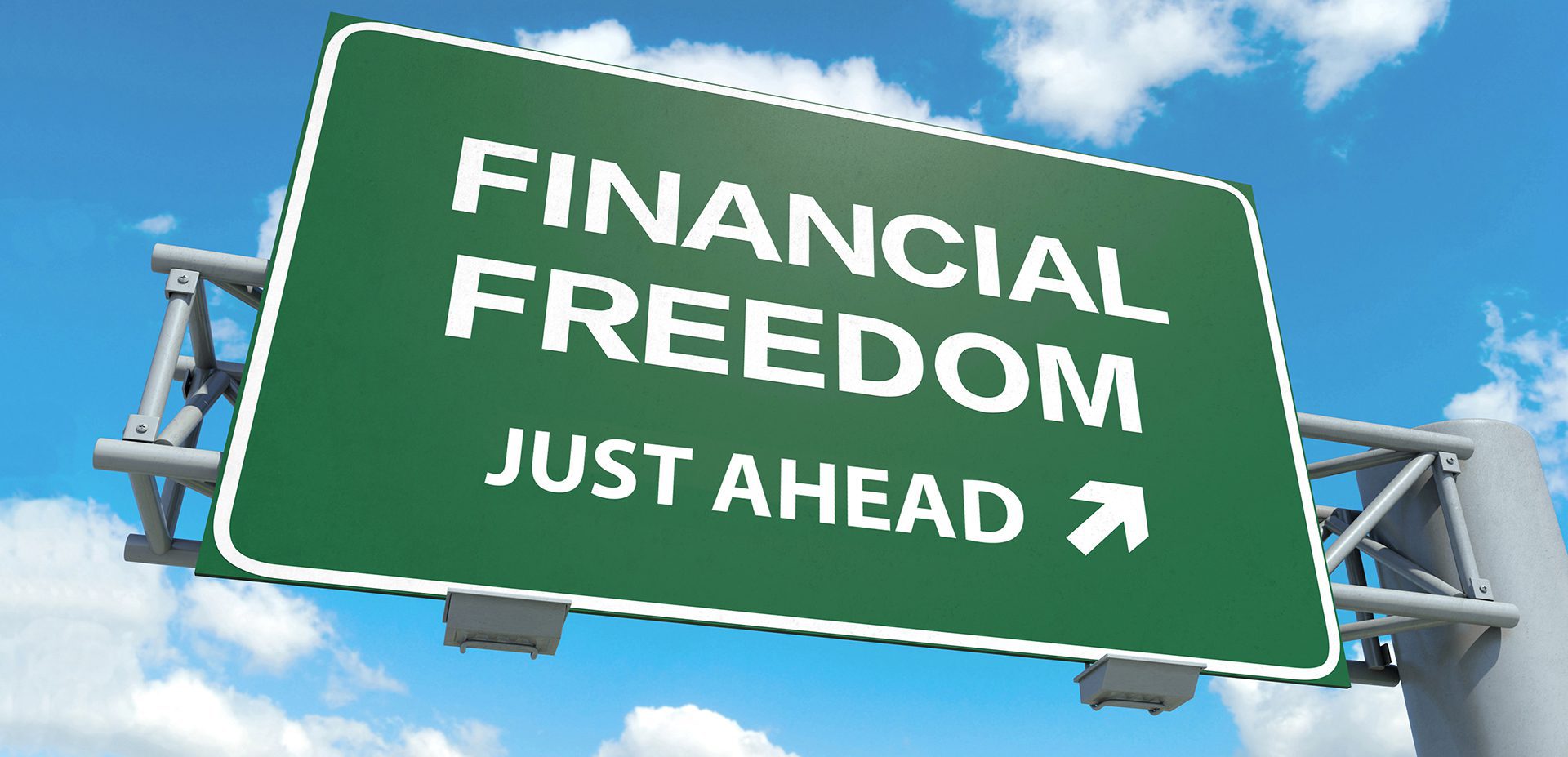 Financial freedom road sign