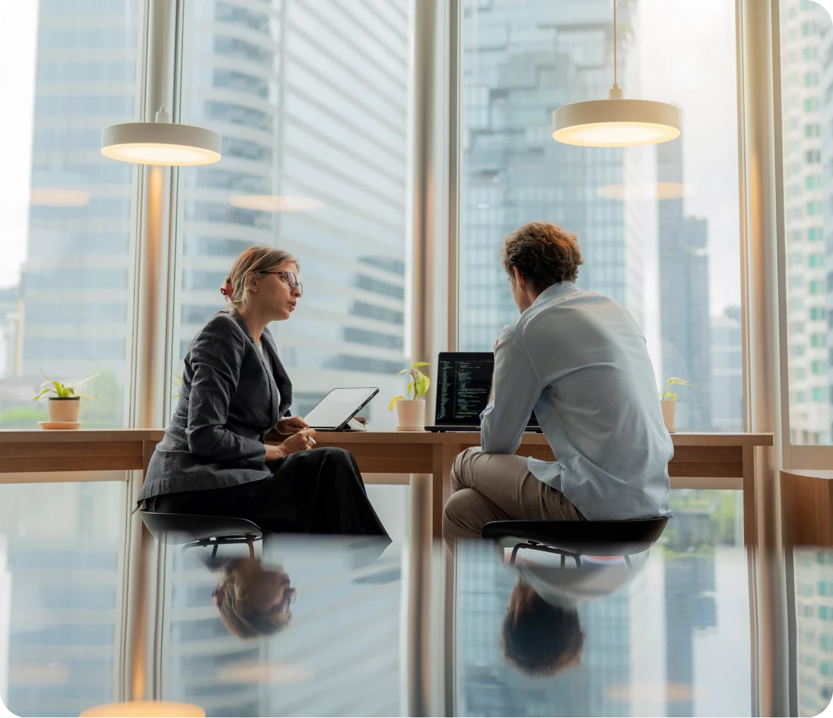 Business meeting in modern office