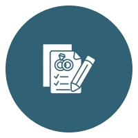 Wedding checklist icon with pencil