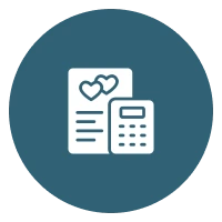 Love-themed financial document icon
