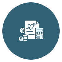 Money management illustration with dollar signs